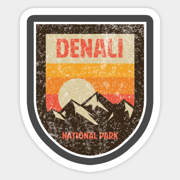 Denali National Park Retro Sticker by roamfree